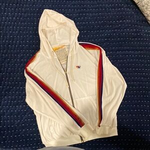 Aviator Nation Velour Zip Up Hoodie